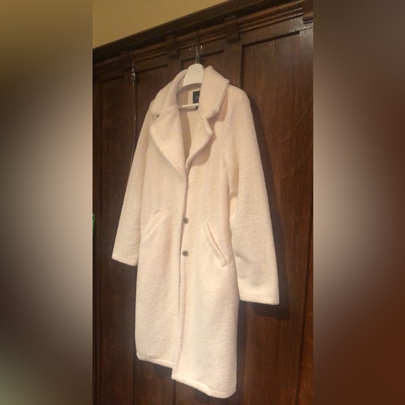 Sanctuary Cream Long Teddy Coat (size M) - Picture 3 of 3